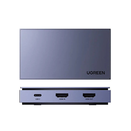 كرت التقاط HDMI 4K مع مدخل ميكروفون وسماعة UGREEN 10937 بخلفية بيضاء