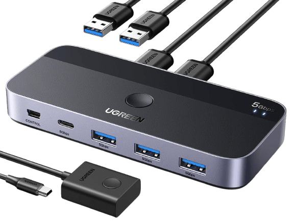 مبدل USB 3.0 مع USB-C وUSB-A لمشاركة الأجهزة UGREEN 15705
