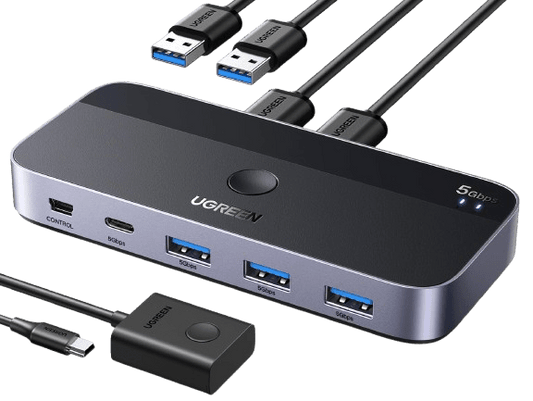 مبدل USB 3.0 مع USB-C وUSB-A لمشاركة الأجهزة UGREEN 15705