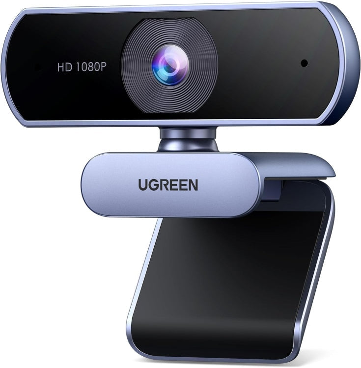 كاميرا ويب UGREEN CM678 بدقة 1080p مع ميكروفون بخلفية بيضاء