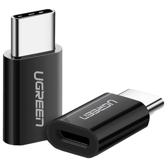 محول UGREEN من USB-C إلى Micro USB أسود موديل 30391