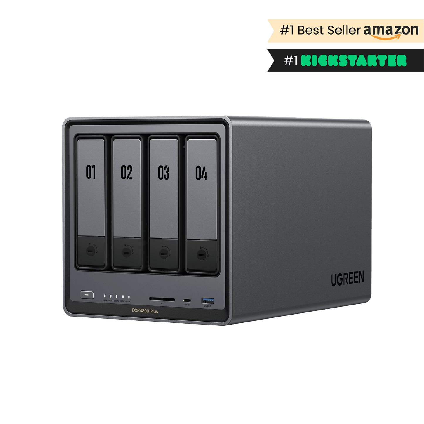 جهاز تخزين شبكي UGREEN NASync DXP4800 Plus بأربع فتحات