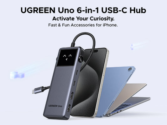 موزع UGREEN Uno 35998 USB-C ستة في واحد مع HDMI وشحن 100 واط