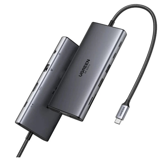 موزع UGREEN 45520 USB-C أحد عشر في واحد مع HDMI وVGA وشبكة