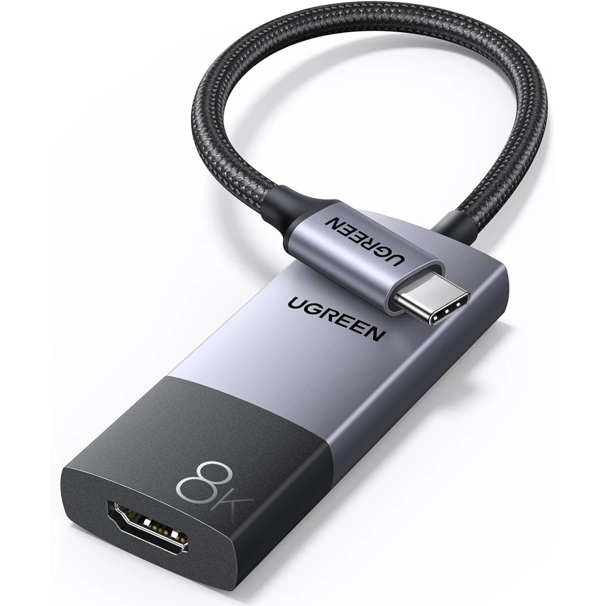 محول USB-C إلى HDMI 2.1 بدقة 8K UGREEN 50338 بخلفية بيضاء