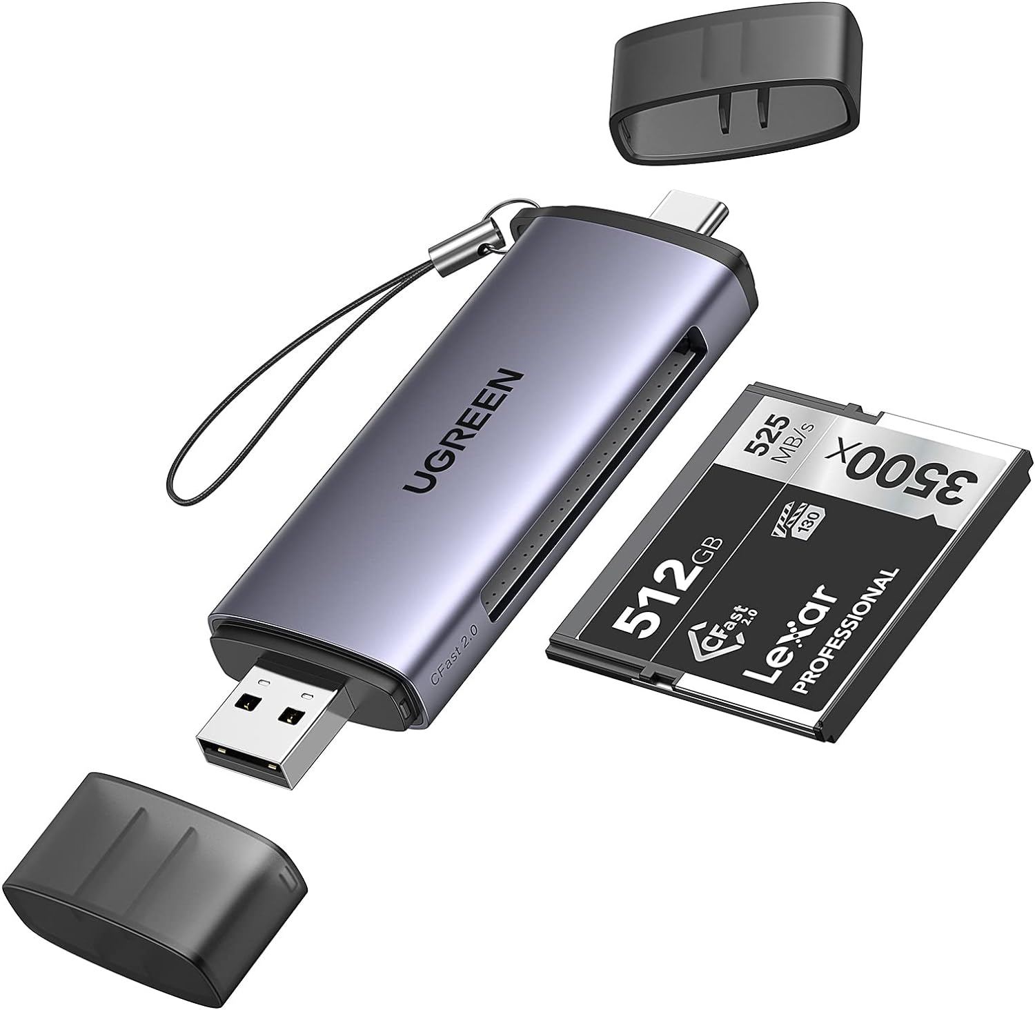 قارئ بطاقات UGREEN CM517 CFast 2.0 موديل 50906A