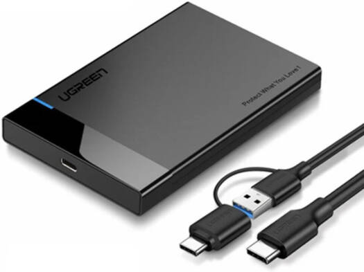 علبة قرص صلب UGREEN 60735 مقاس 2.5 بوصة USB-C
