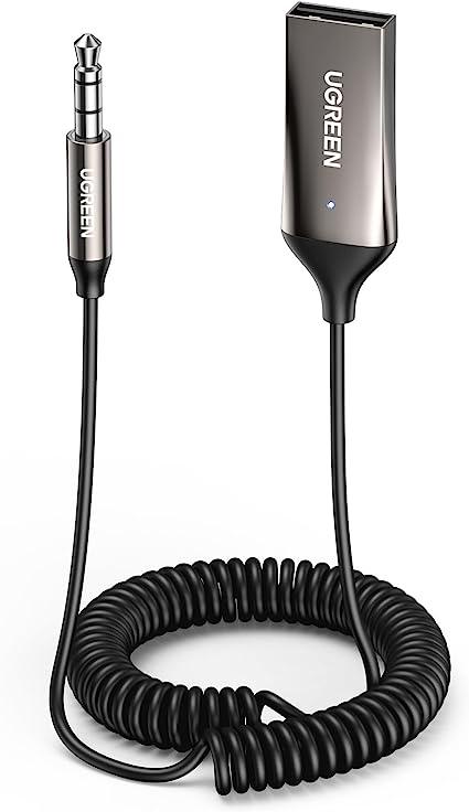 مستقبل صوت بلوتوث UGREEN للسيارة بمنفذ AUX وUSB