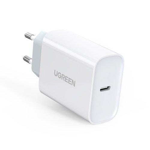 شاحن حائط UGREEN 70161 USB-C PD بقدرة 30 واط أبيض