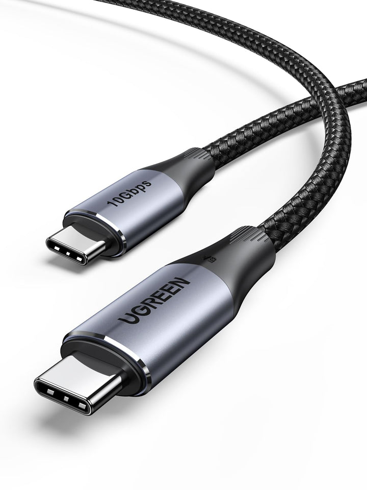 كيبل UGREEN 80150 USB-C إلى USB-C بطول متر لنقل البيانات والفيديو والشحن