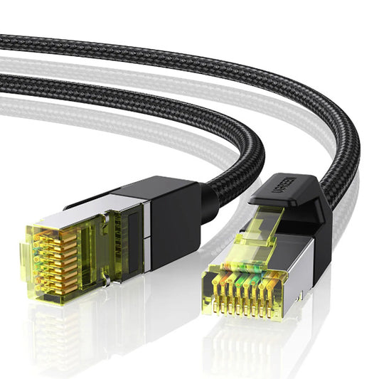 كيبل شبكة CAT7 مضفّر بطول 5 متر UGREEN 80425 بخلفية بيضاء