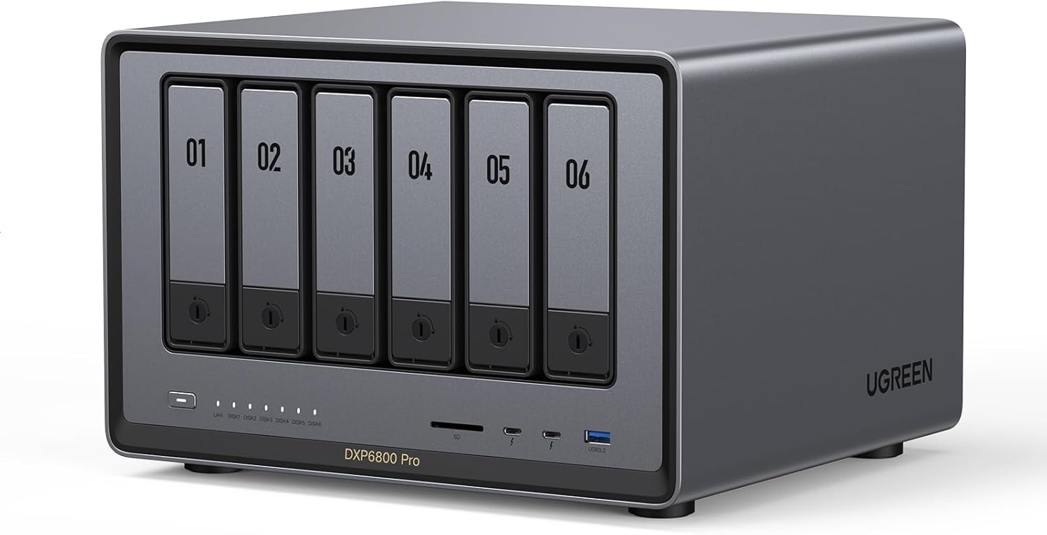 جهاز تخزين شبكي UGREEN NASync DXP6800 Pro بست فتحات موديل 25899