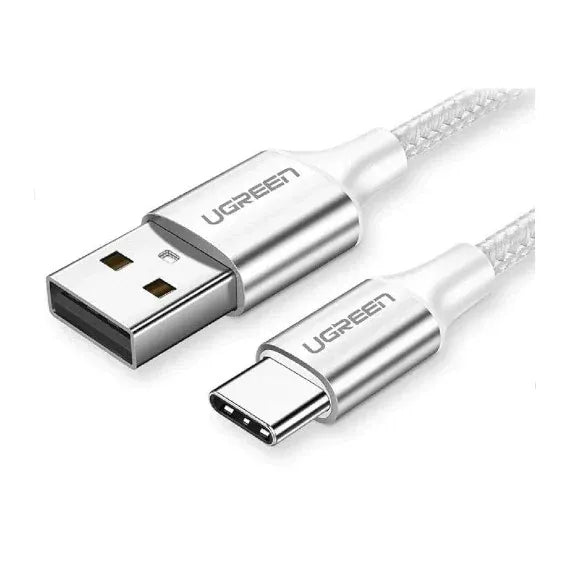كيبل UGREEN US287 من USB-A إلى USB-C باللون الأبيض