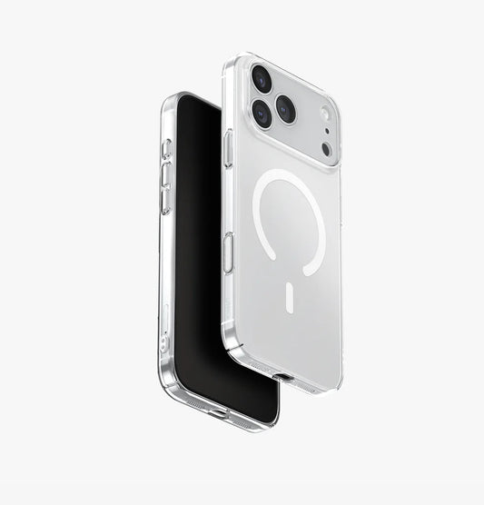 كفر حماية UNIQ Hybrid iPhone 17 MagClick Charging AirSuit - Glossy Clear/White | حماية وتصميم أنيق
