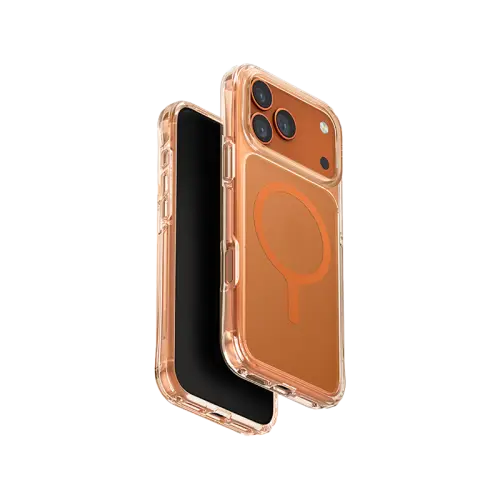 كفر حماية UNIQ Hybrid iPhone 17 Pro MagClick Charging LifePro Xtreme (AF) - Frost Clear/Volt Orange | حماية وتصميم أنيق