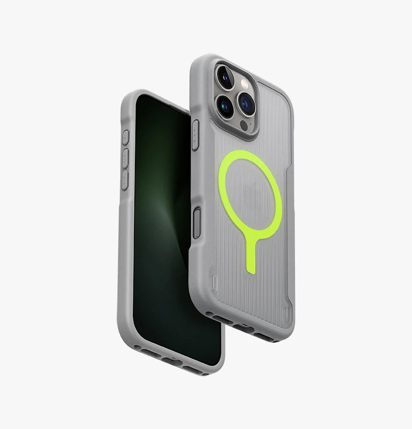 كفر حماية UNIQ HYBRID IPHONE 16 PRO MAGCLICK CHARGING COMBAT ACTIVE - STONE GREY | حماية وتصميم أنيق