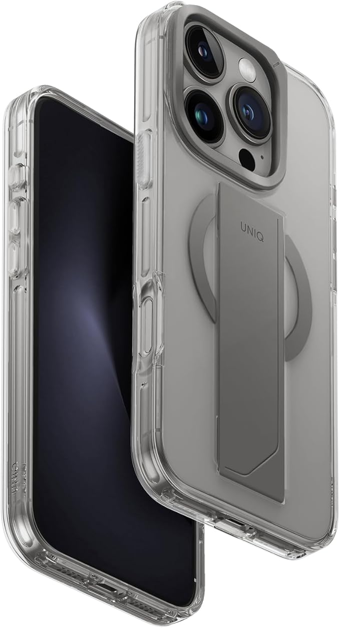كفر حماية UNIQ Hybrid iPhone 16 Pro (2024) 6.3 Heldro Max MagClick with Camera Stand - Lucent | حماية وتصميم أنيق