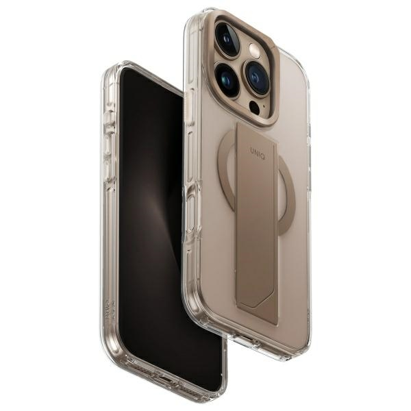 كفر حماية UNIQ Hybrid iPhone 16 Pro (2024) 6.3 MagClick Charging Eleva with Vertical Stand - Taupe Gold | حماية وتصميم أنيق