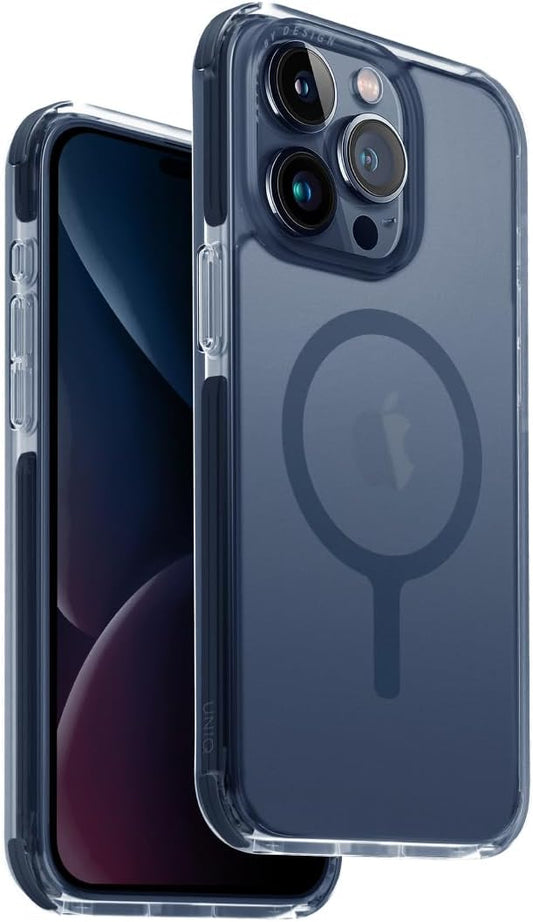 كفر حماية UNIQ COMBAT iPhone 15 Pro MagClick Case – Smoke Blue | حماية وتصميم أنيق
