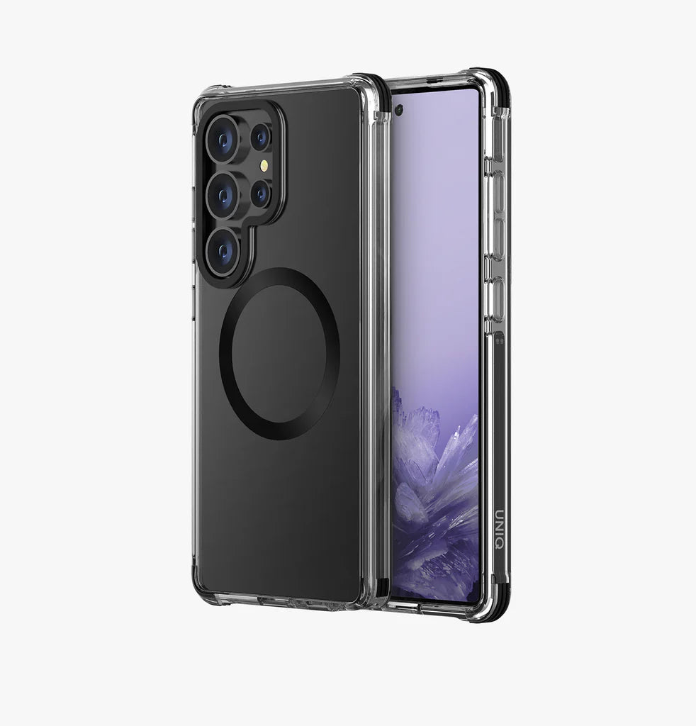 كفر حماية UNIQ HYBRID Galaxy S25 Ultra MagClick Charging Case – Carbon Black | حماية وتصميم أنيق