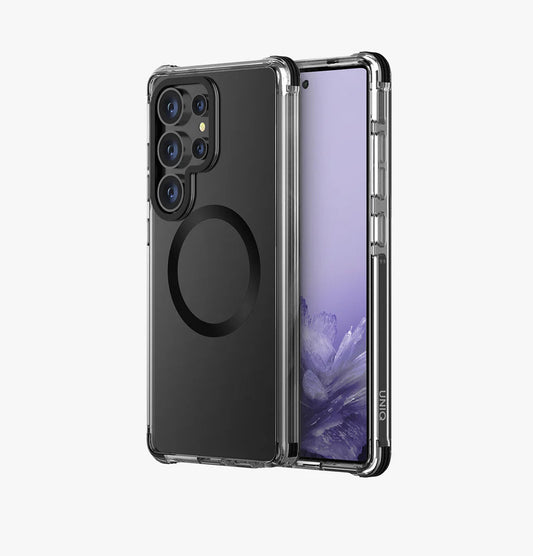كفر حماية UNIQ HYBRID Galaxy S25 Ultra MagClick Charging Case – Carbon Black | حماية وتصميم أنيق