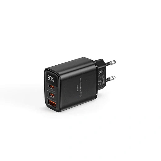 شاحن من WIWU موديل Wi-G010 EU مع 30W وUSB-C وGaN