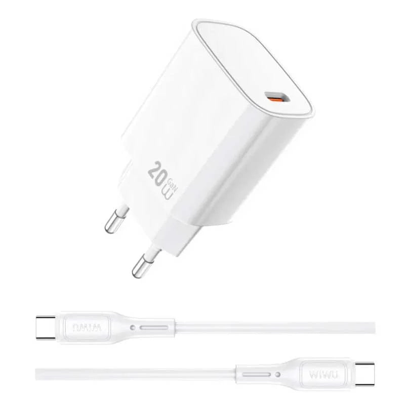 شاحن من WIWU موديل Wi-G007 مع 20W وLightning وGaN