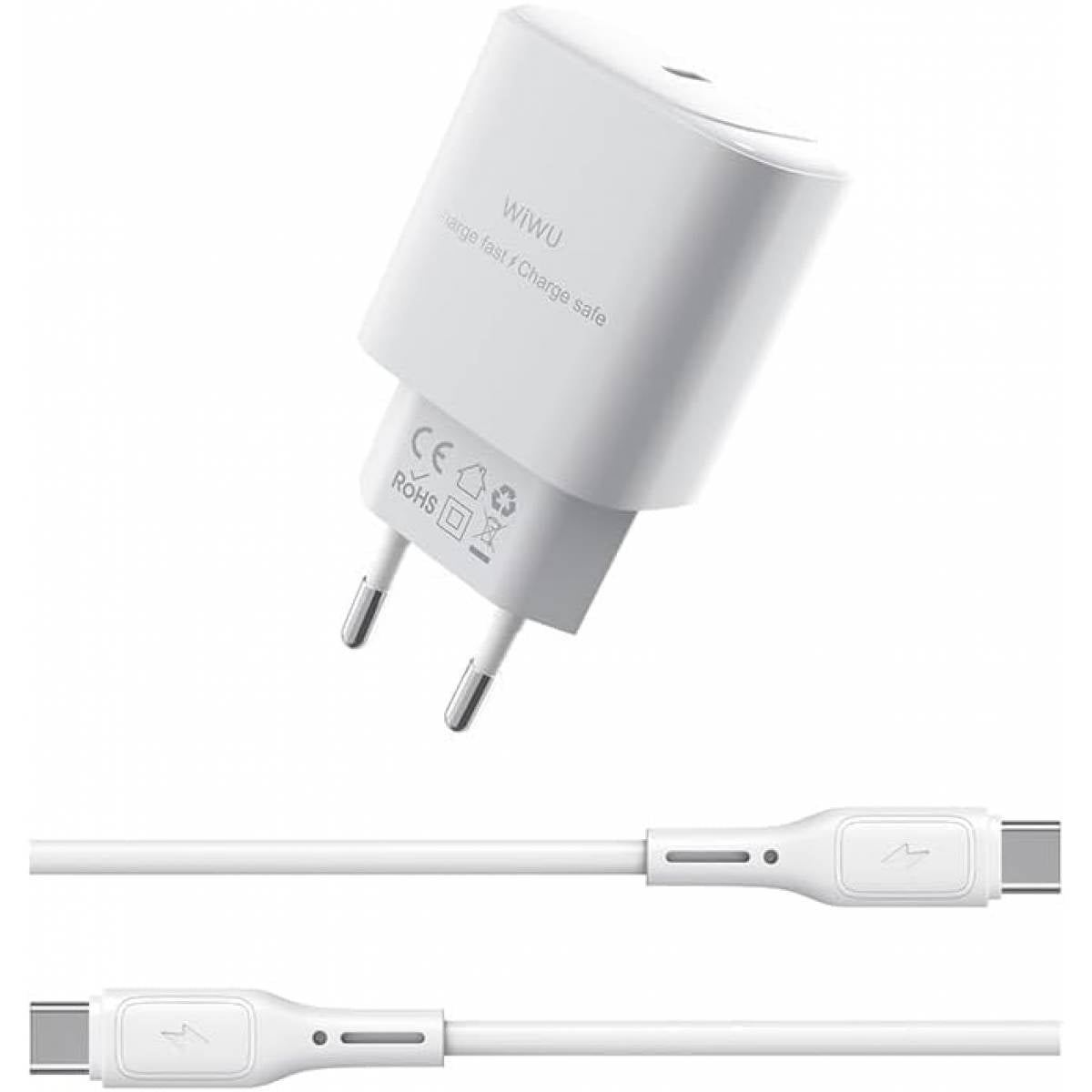 شاحن من WIWU موديل Wi-G008 EU مع 30W وGaN