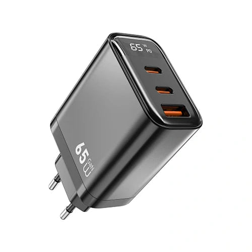شاحن من WIWU موديل Wi-G012 EU مع 65W وUSB-C وGaN