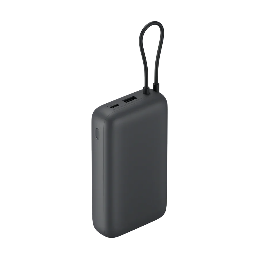 باور بانك Power Bank 20000mAh with Integrated USB-C Cable – Dark Gray (GL) من شاومي – 20000mAh و000mAh موديل BHR9740GL